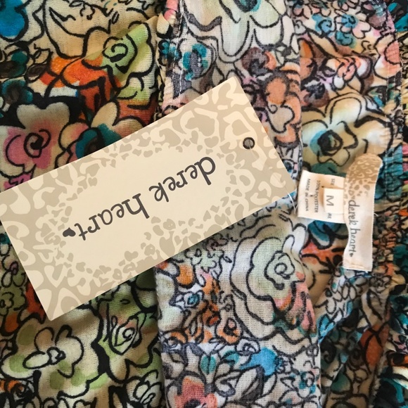 Derek Heart Floral Strapless Belted Ruffle Top NWT - Picture 6 of 6